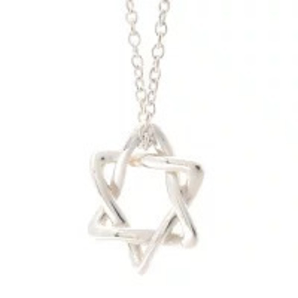 Tiffany Co Star of David Pendant Necklace Motif Silver